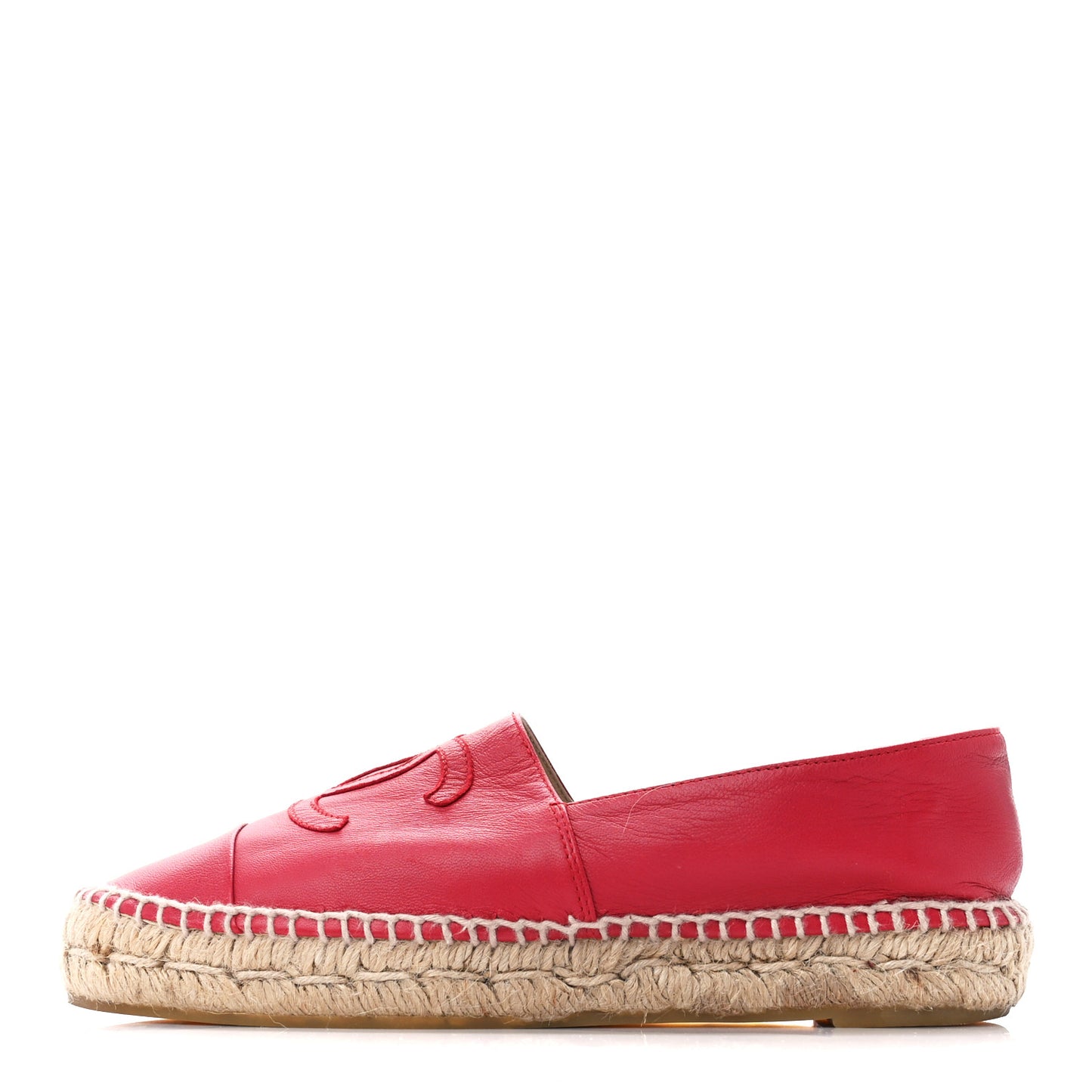 Lambskin CC Espadrilles 36 Red