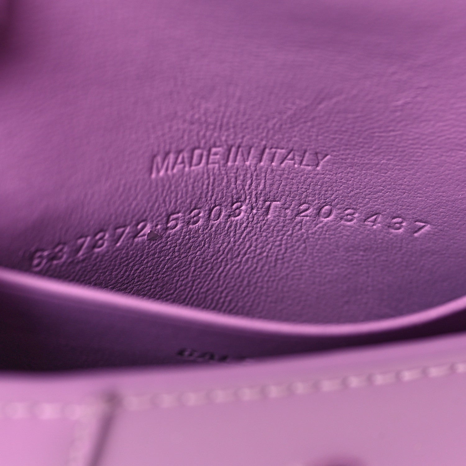 Balenciaga Shiny Box Calfskin Tonal B Hourglass Top Handle Bag Mini Lilac 7 of 10