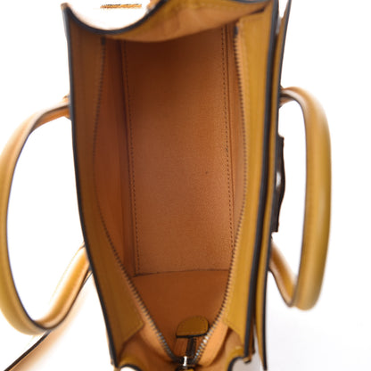 Celine Drummed Calfskin Nano Luggage Ocre 7 of 18