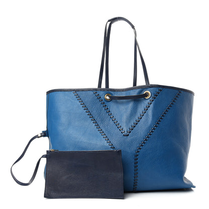Saint Laurent Calfskin Large Neo Double Reversible Tote Turquoise 3 of 10