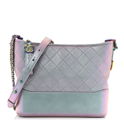 Chanel Iridescent Lambskin Calfskin Quilted Medium Gabrielle Hobo Light Purple 1 of 11