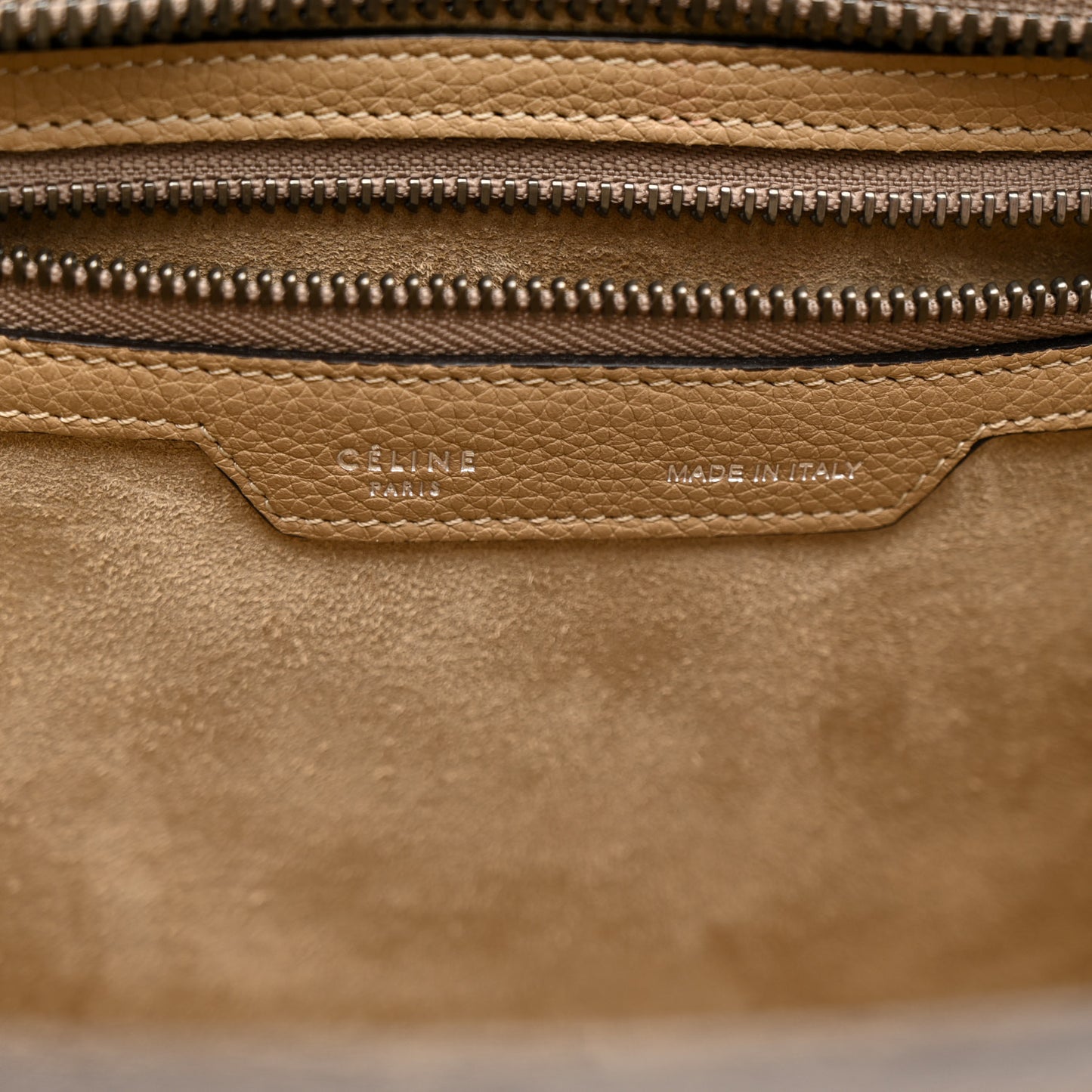 Drummed Calfskin Micro Luggage Dune