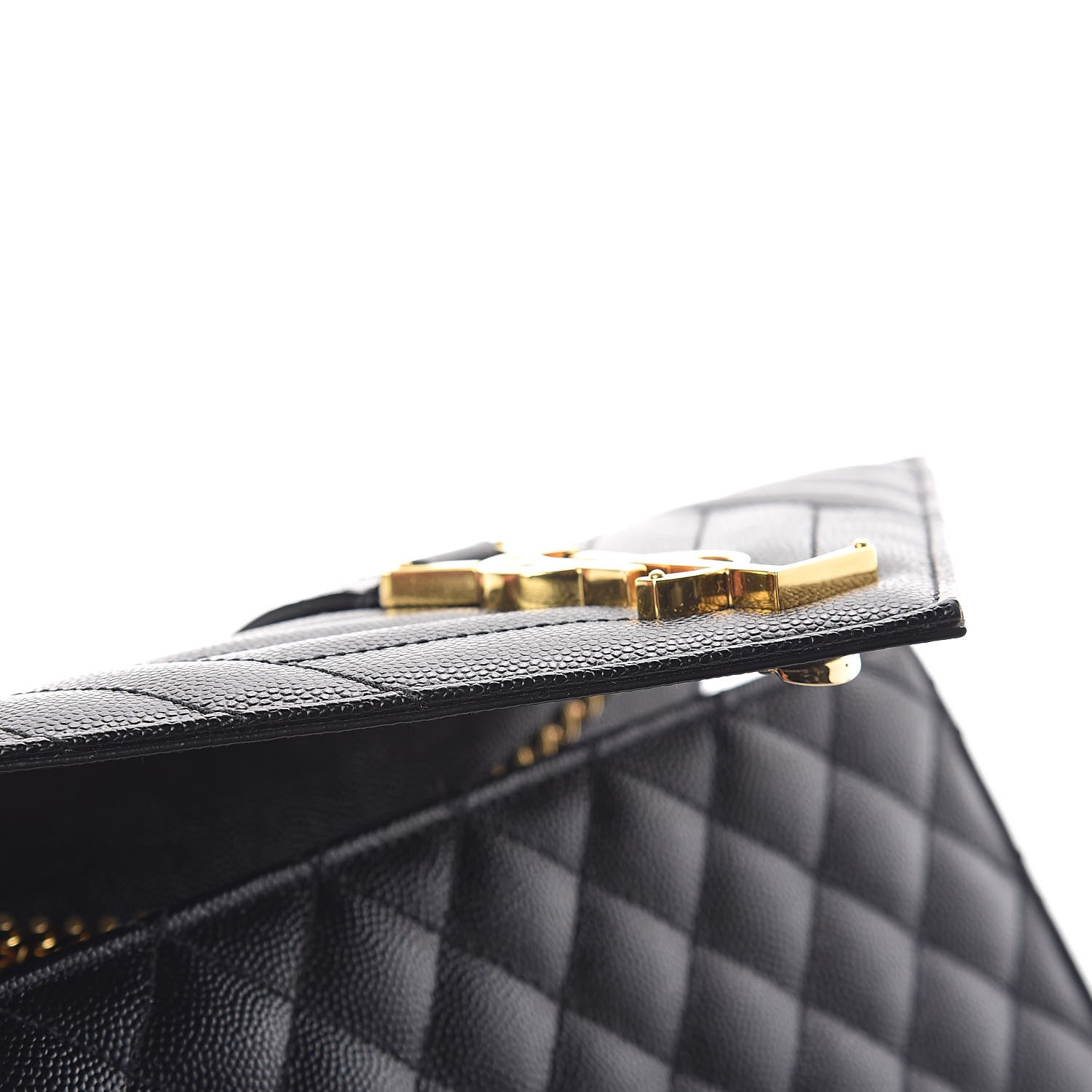 Saint Laurent Grain De Poudre Textured Mixed Matelasse Triquilt Small Monogram Satchel Black 11 of 11