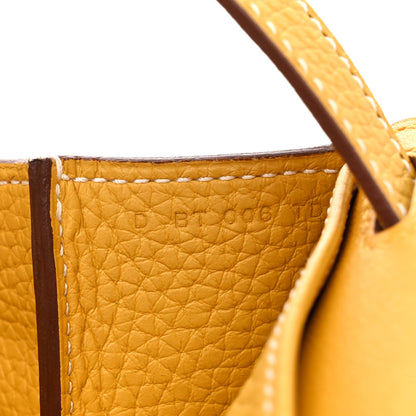 Hermes Taurillon Clemence Halzan 31 Jaune Ambre 8 of 16