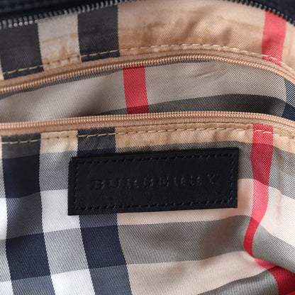 Burberry Nylon Check Buckleigh Packable Tote Black 9 of 10