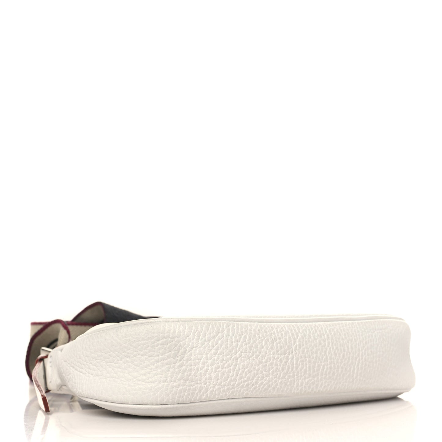 Grainy Calfskin Crossbody Bag White