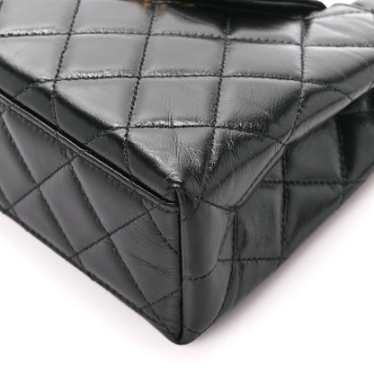 Chanel Shiny Aged Calfskin Quilted Nano Kelly Shopper Black 10 of 10