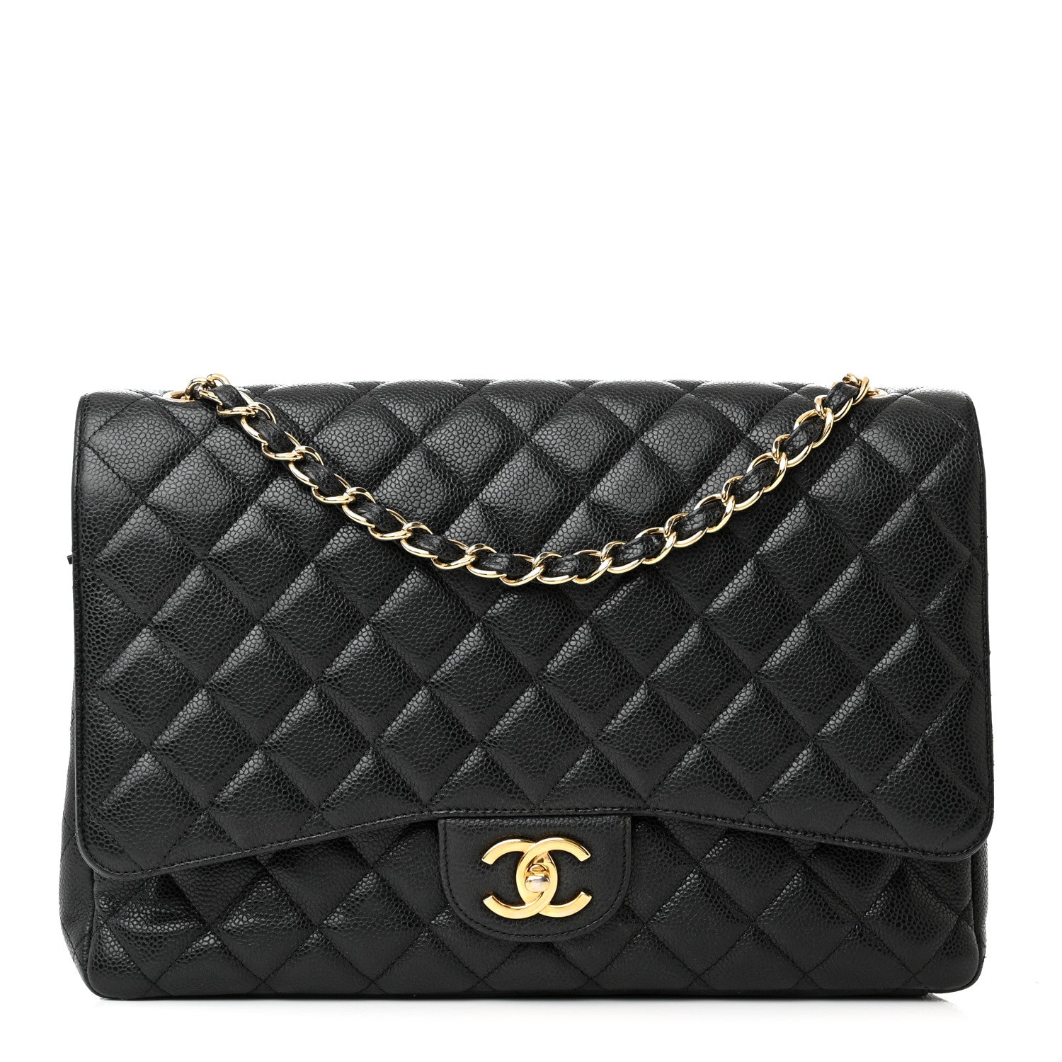 Chanel Caviar Quilted Maxi Double Flap Black 1 of 18