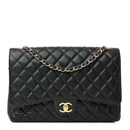 Chanel Caviar Quilted Maxi Double Flap Black 1 of 18