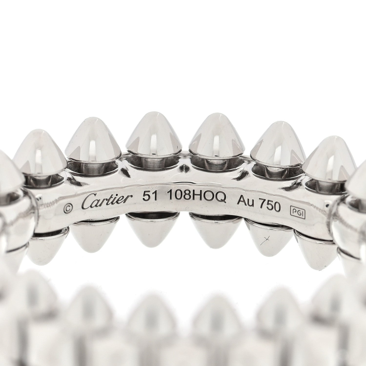Cartier 18K White Gold SM Clash De Cartier Ring 51 5.75 4 of 4