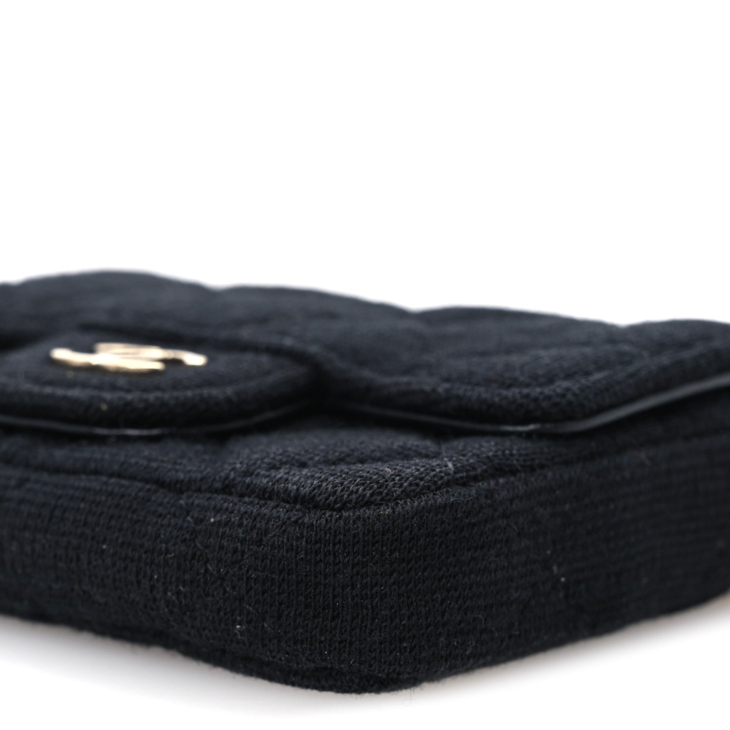 Chanel Jersey Quilted Flap Chain Waist Bag Black 10 of 11