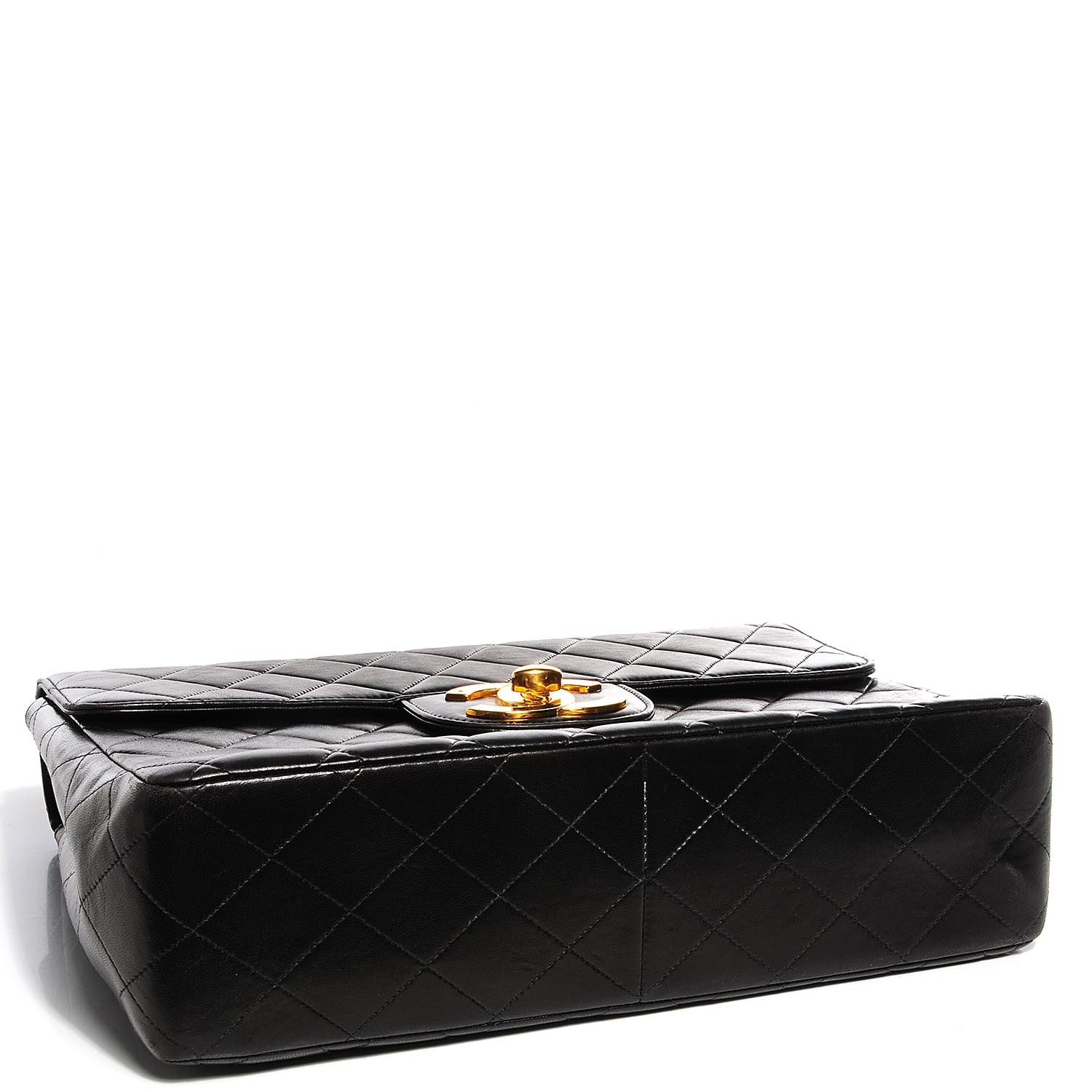 Chanel Lambskin Quilted Jumbo Flap Black 4 of 8