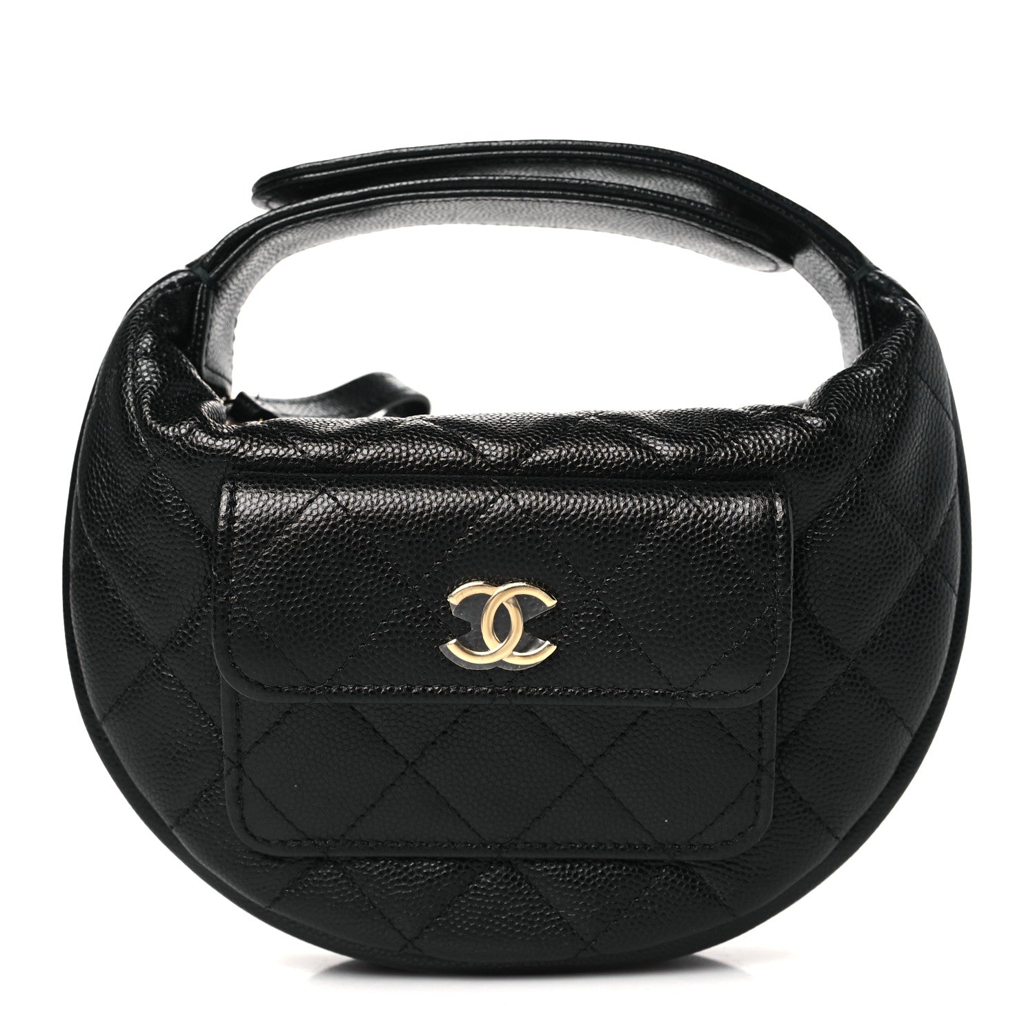 Chanel Caviar Quilted Polly Pocket Pouch Hobo Black 1 of 10