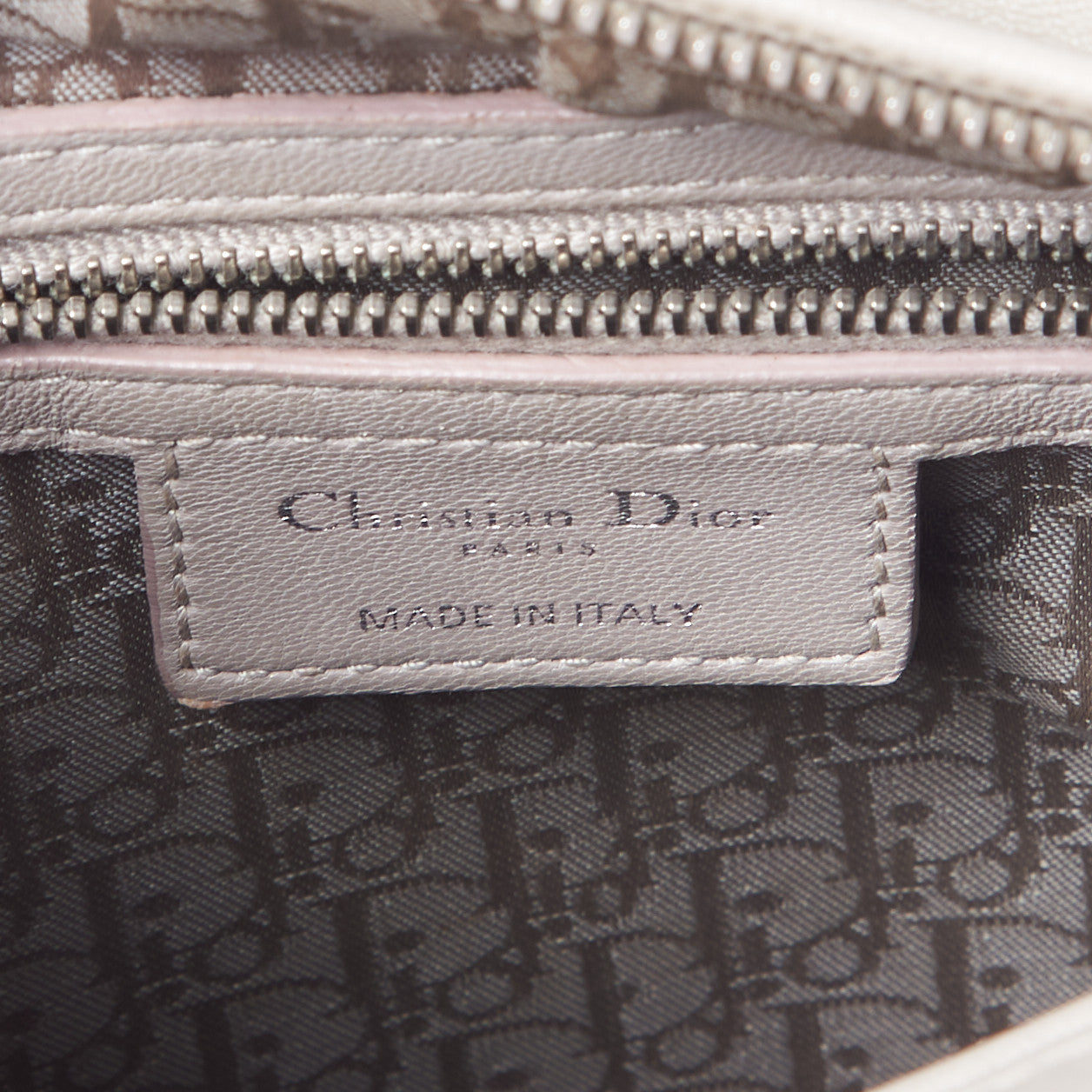 Christian Dior Lambskin Cannage Medium Lady Dior Grey 8 of 8