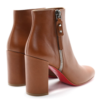 Christian Louboutin Calfskin Ziptotal 85 Booties 37.5 Cuoio 5 of 9