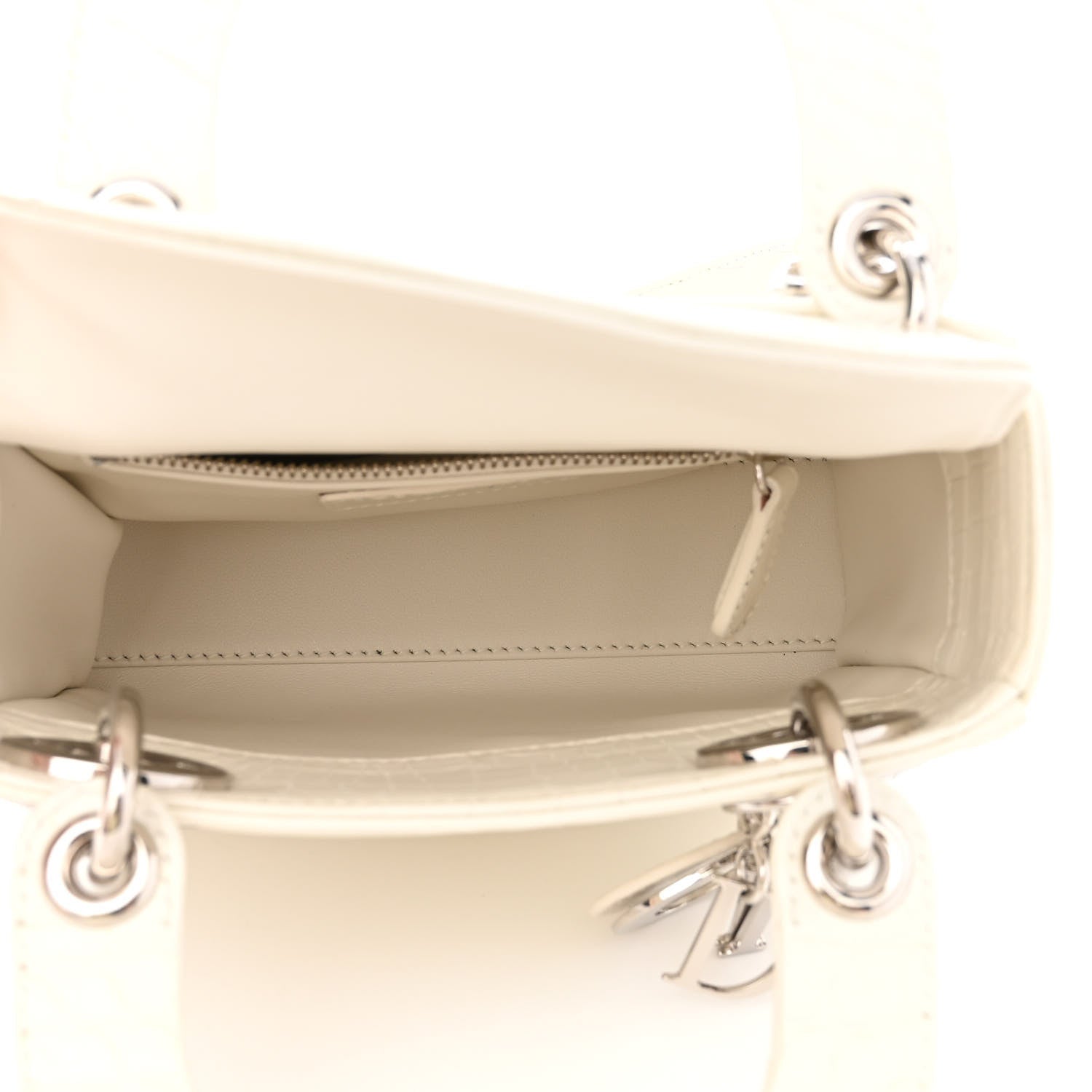 Christian Dior Alligator Mini Lady Dior White 5 of 10