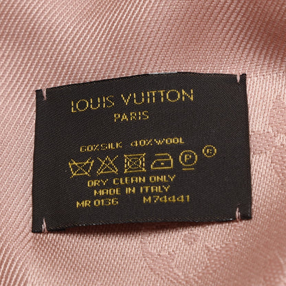 Louis Vuitton Silk Wool Monogram Shawl Natural 4 of 4
