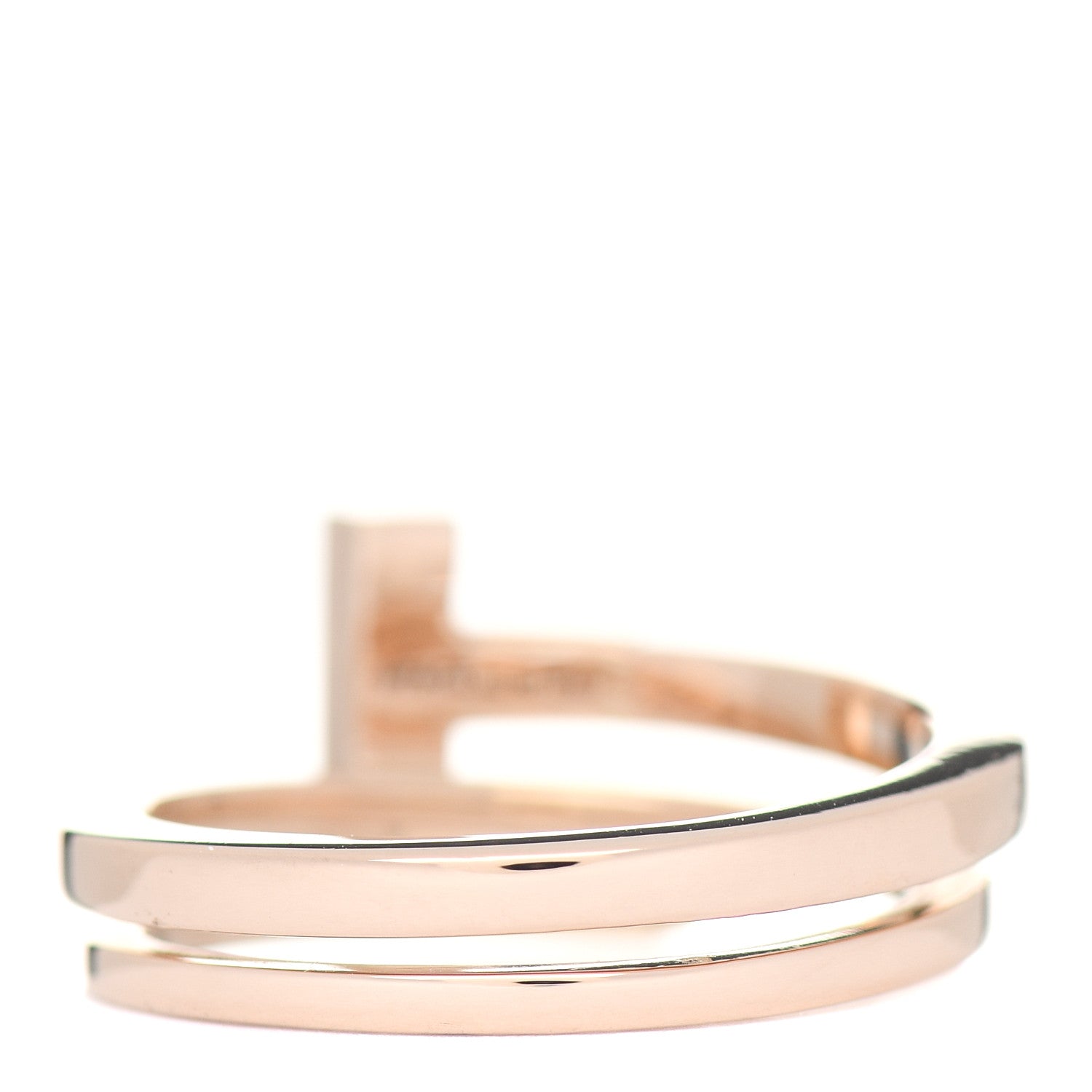 Tiffany 18K Rose Gold Diamond T Square Wrap Ring 58 8.5 3 of 5