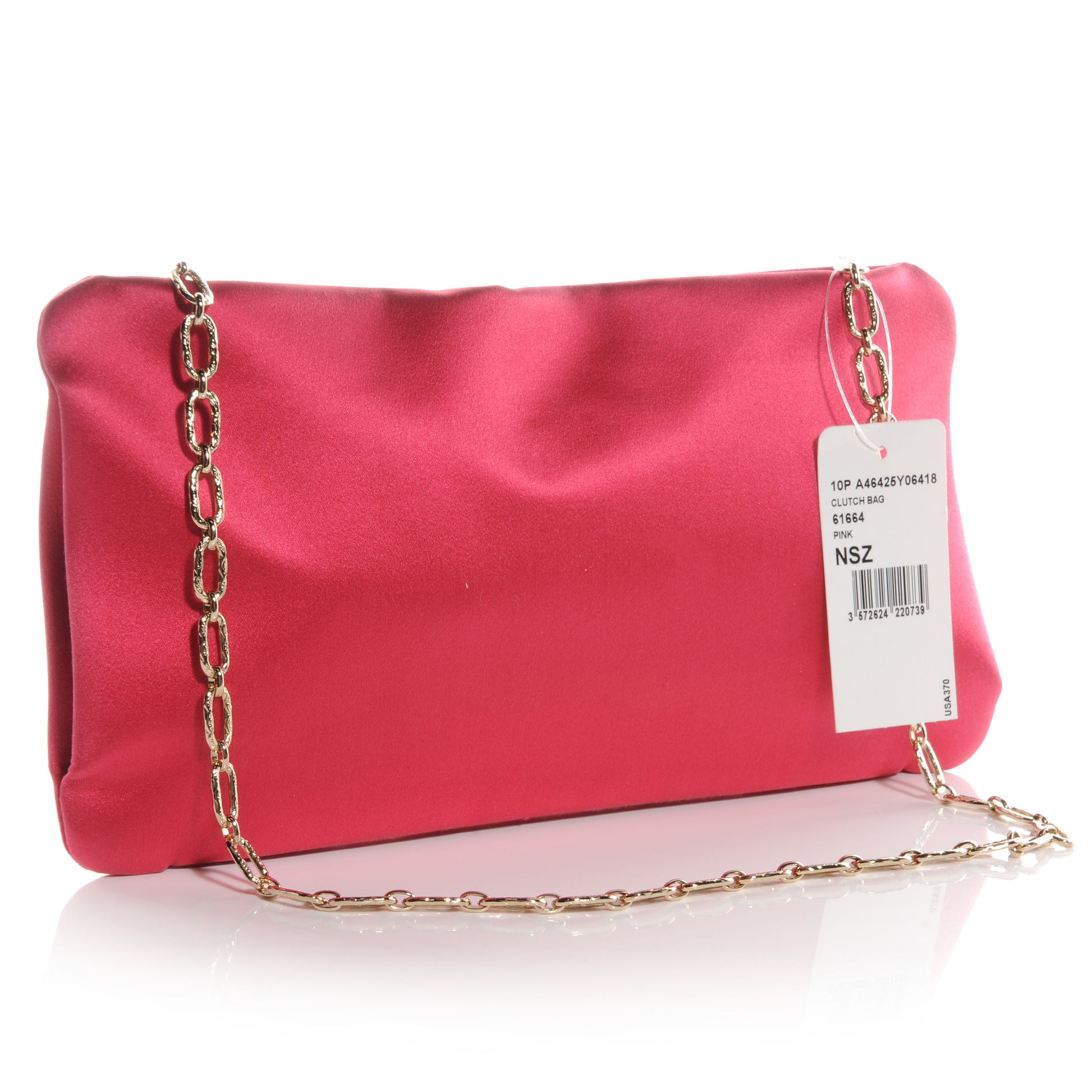 Chanel Satin Diamante Camellia Evening Clutch Bag Pink 3 of 8