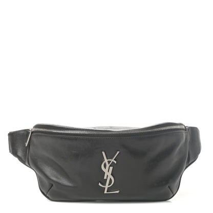 Saint Laurent Calfskin Monogram Belt Bag Black 1 of 9
