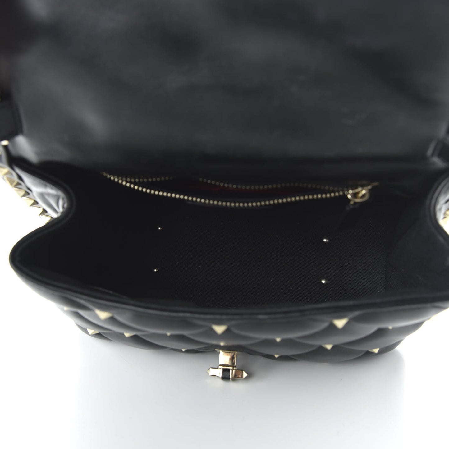 Lambskin VLTN Print Candystud Top Handle Bag Black