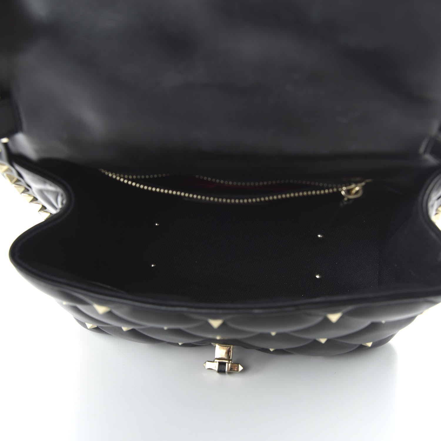 Valentino Garavani Lambskin VLTN Print Candystud Top Handle Bag Black 5 of 9
