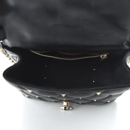 Valentino Garavani Lambskin VLTN Print Candystud Top Handle Bag Black 5 of 9