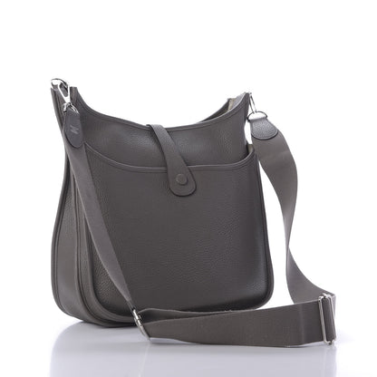 Hermes Taurillon Clemence Evelyne III GM Etain 3 of 8
