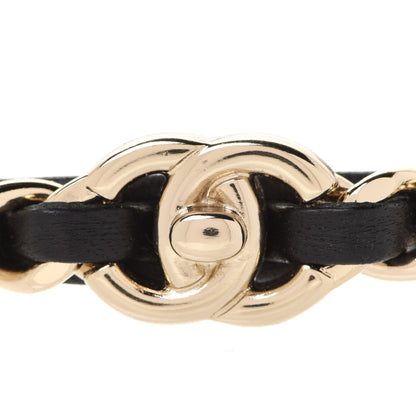 Chanel Metal Lambskin CC Turnlock Chain Headband Gold Black 4 of 6
