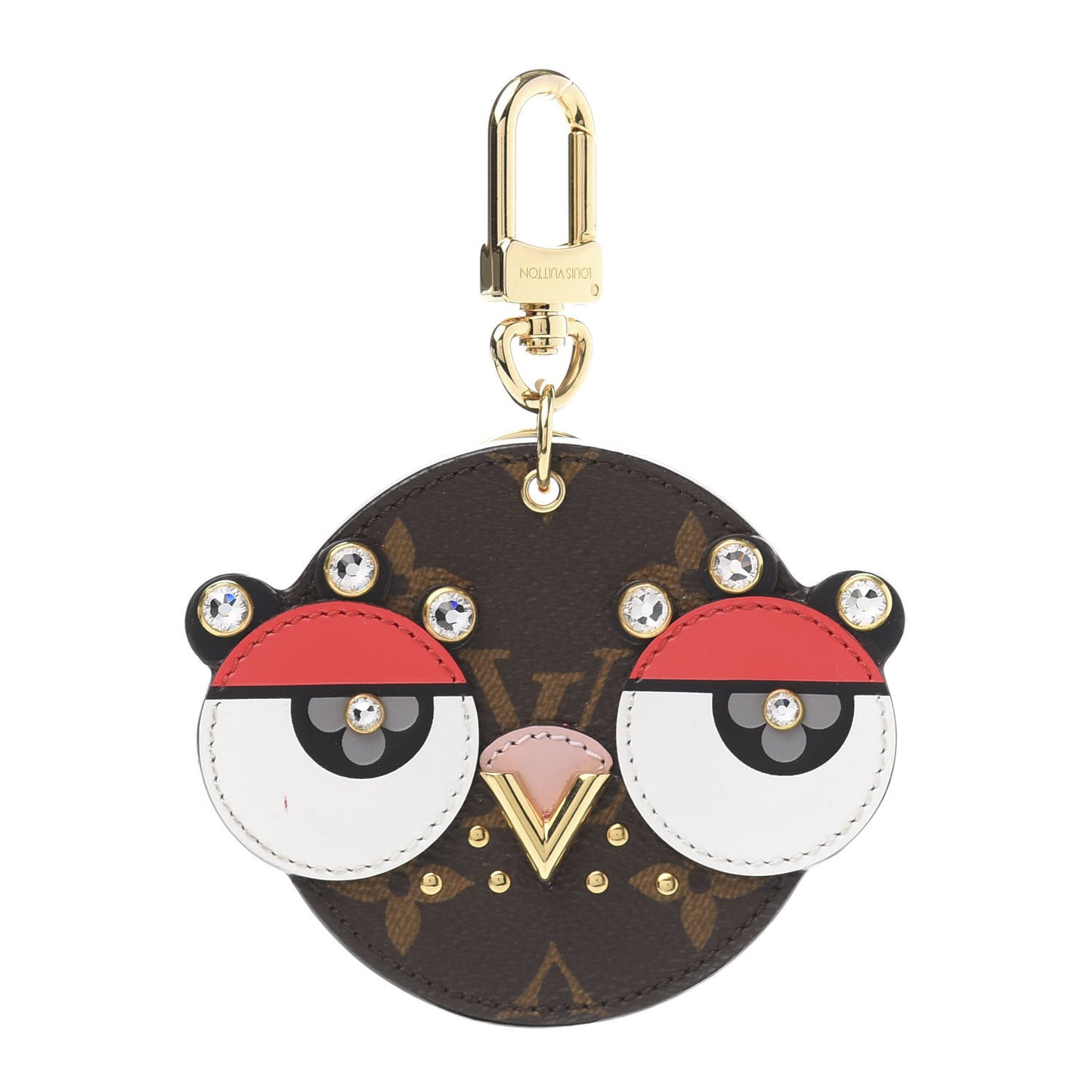 Monogram Animal Faces Bird Bag Charm