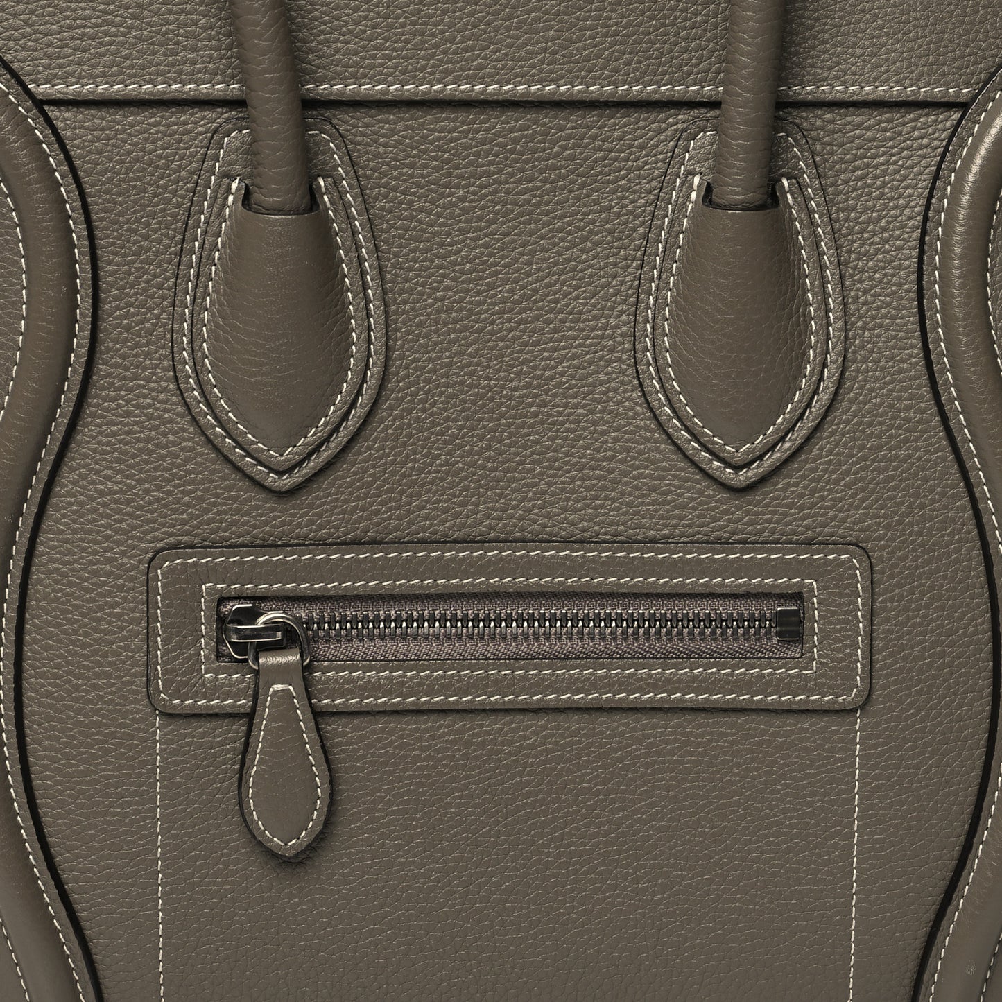 Drummed Calfskin Micro Luggage Souris