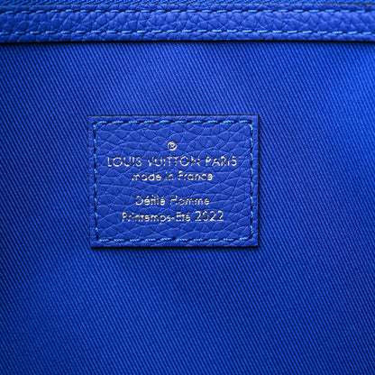 Louis Vuitton Taurillon Illusion Keepall Tote Bleu Vert 6 of 9