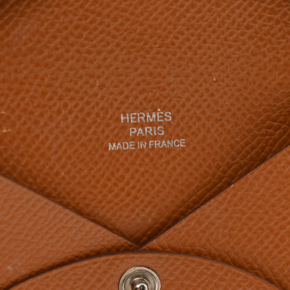 Hermes Epsom Calvi Card Case Gold 6 of 8