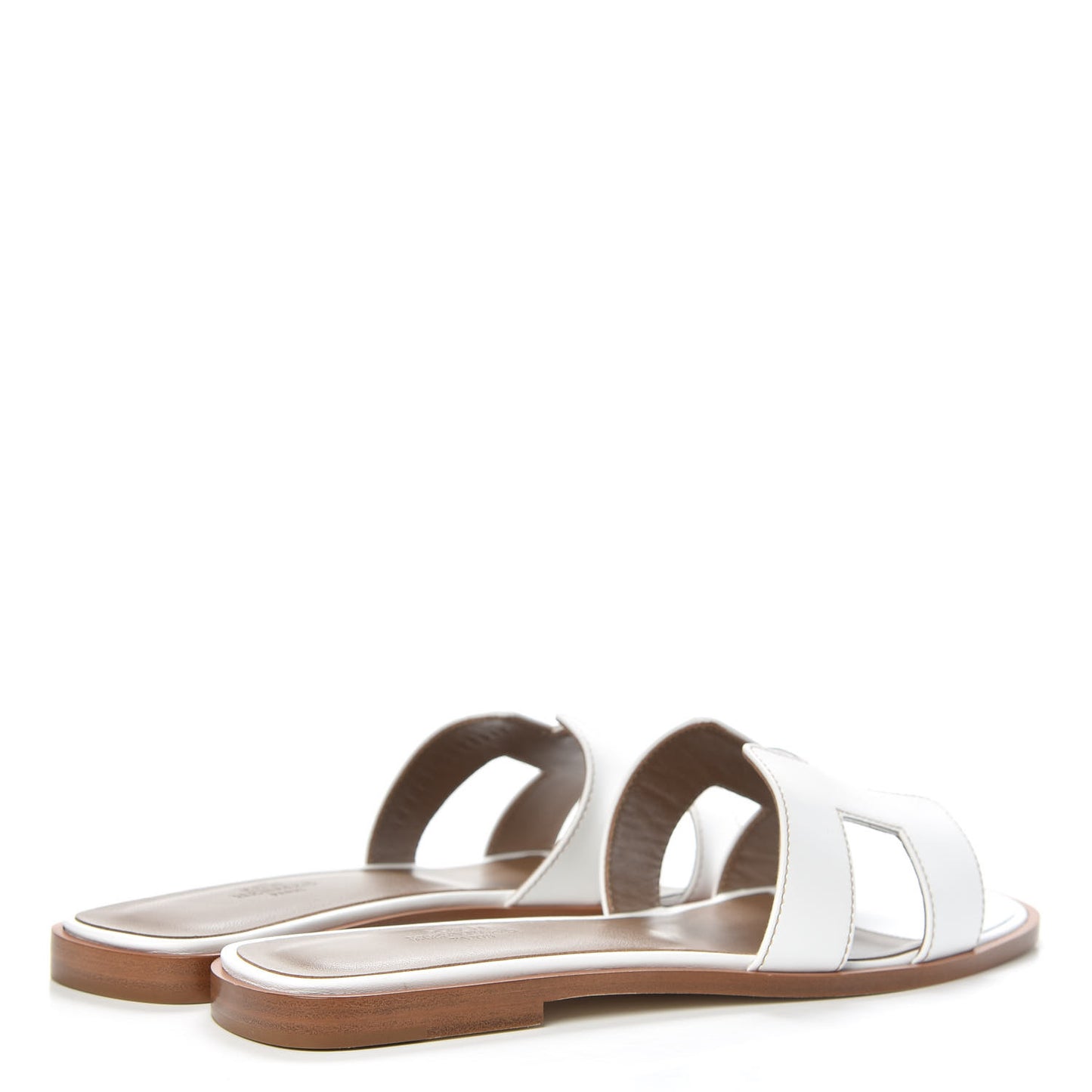 Box Calfskin Oran Sandals 39 White
