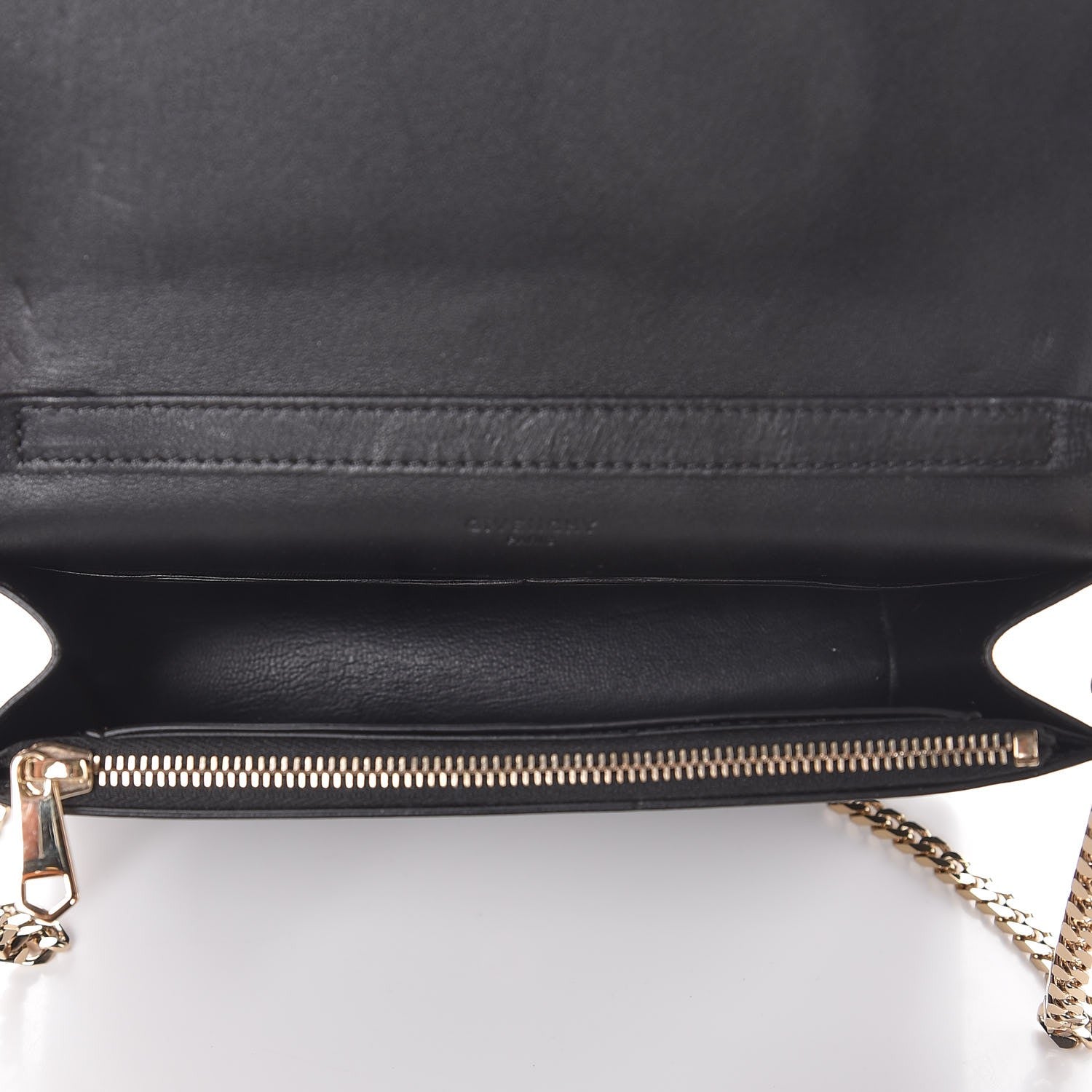 Givenchy Calfskin Triangle Studded Pandora Chain Wallet Black 5 of 6