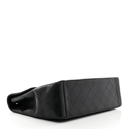 Chanel Lambskin Quilted XL Jumbo Single Flap Black 4 of 11