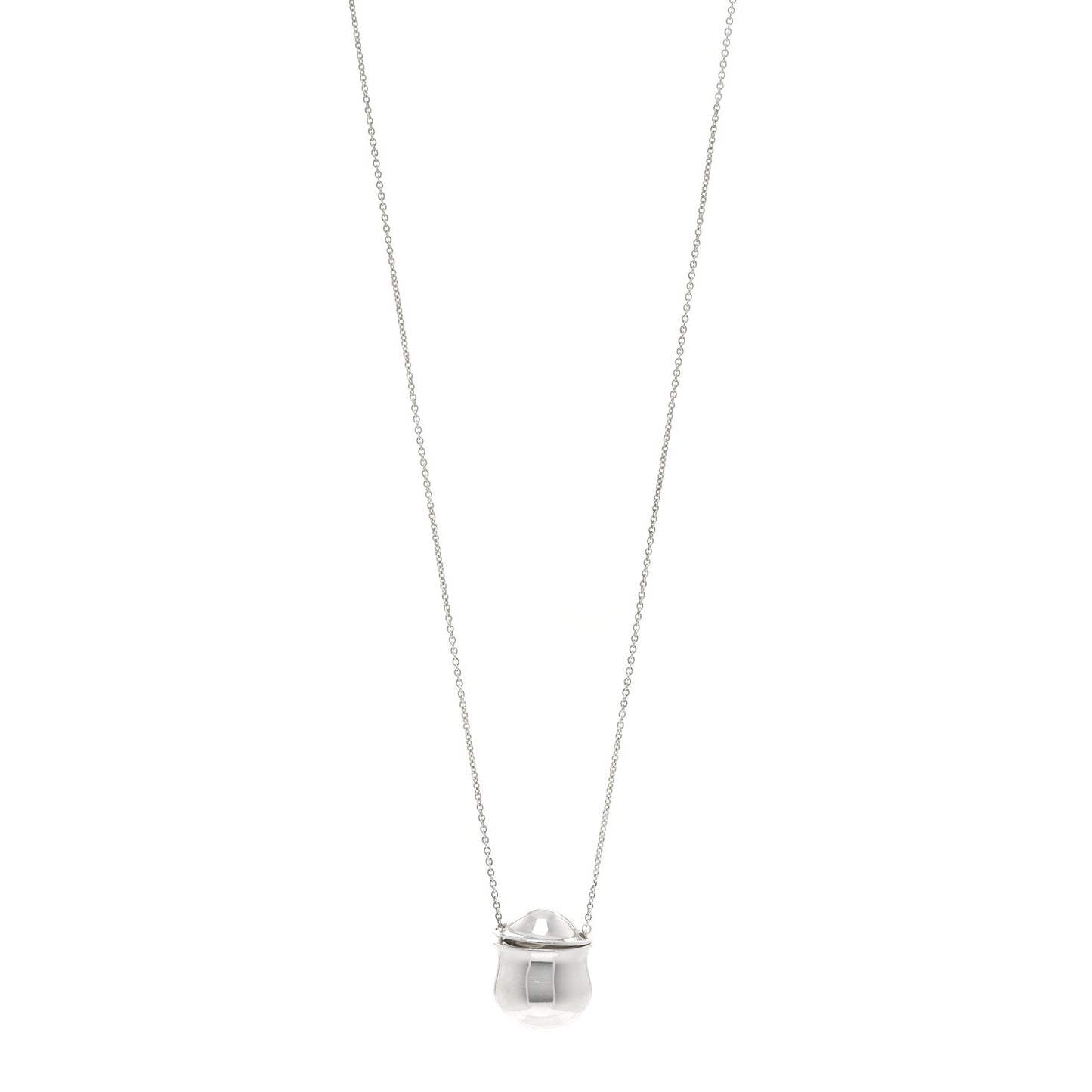 Sterling Silver Elsa Peretti Bottle Inro Pendant Necklace