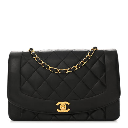 Chanel Lambskin Quilted Medium Single Flap Black 1 of 13