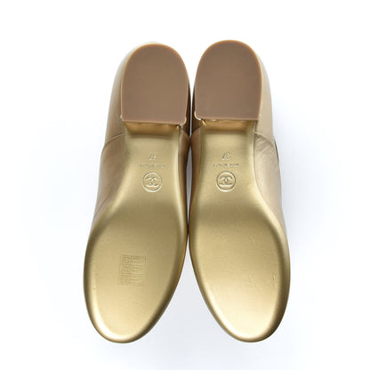 Chanel Goatskin CC Lace Up Oxfords 37 Dark Gold 5 of 10