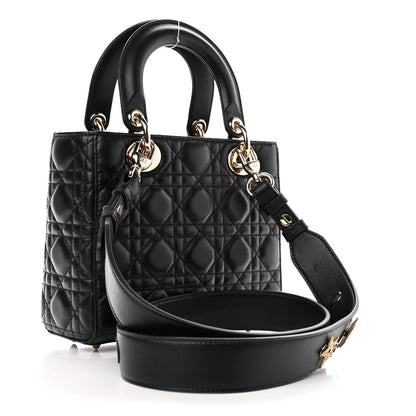 Christian Dior Lambskin Cannage Small Lucky Badges My Lady Dior Black 3 of 10