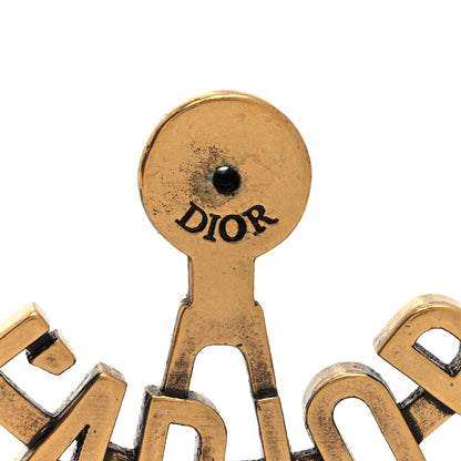 Christian Dior Metal J'Adior Earrings Aged Gold 4 of 5