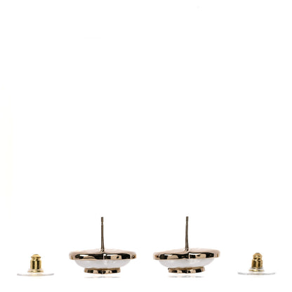Chanel Pearl CC Heart Earrings Gold 3 of 5