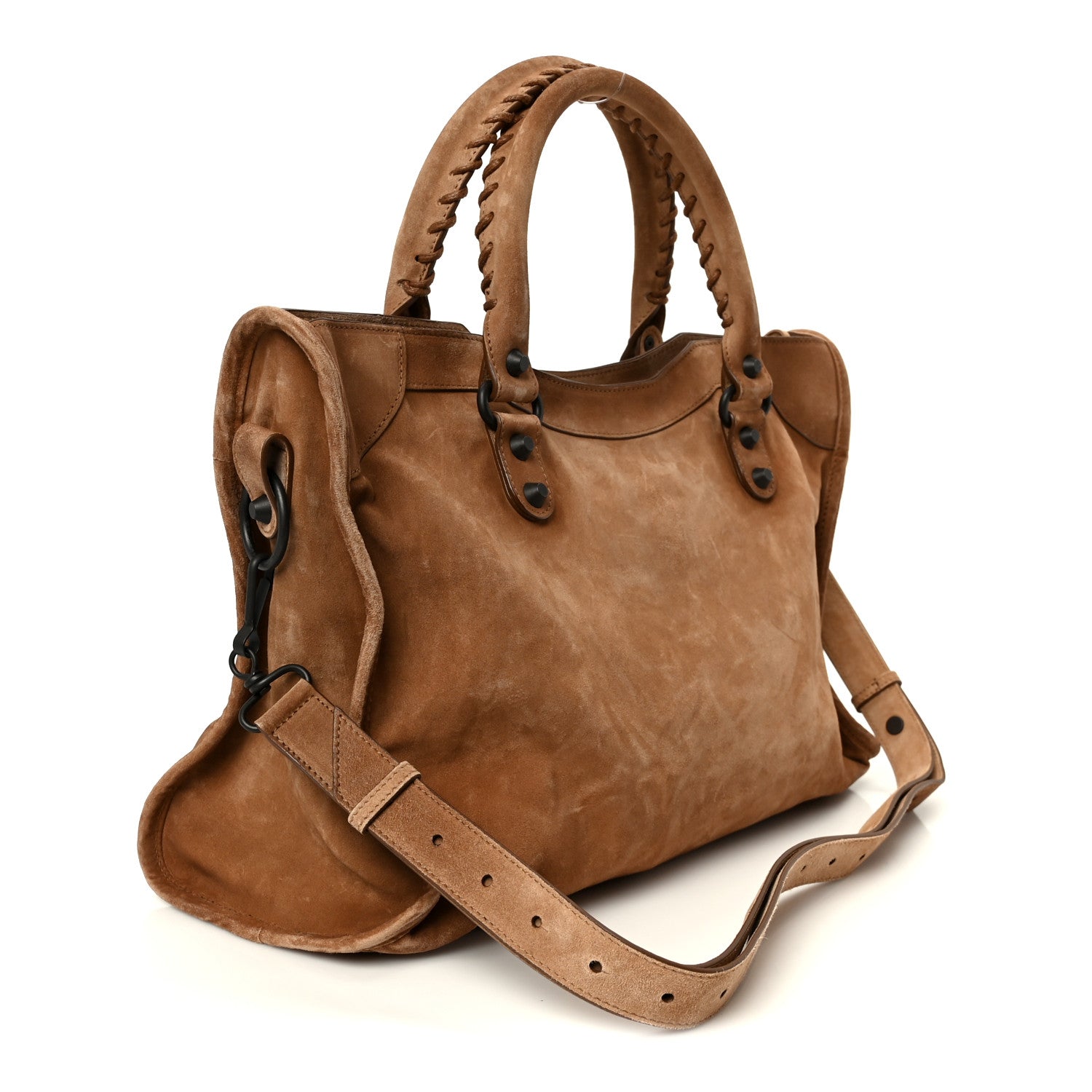 Balenciaga Waxed Suede Calfskin Classic Hardware Medium Le City Camel 3 of 10