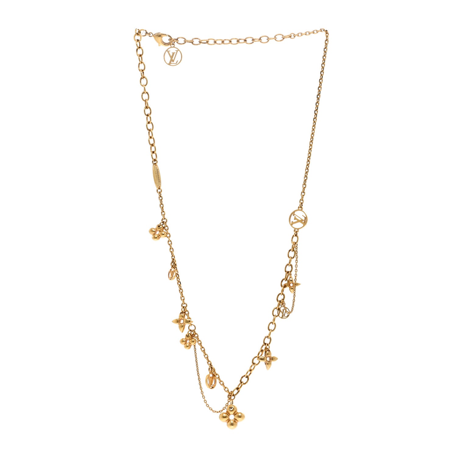 Louis Vuitton Metal Blooming Supple Necklace Gold 3 of 6