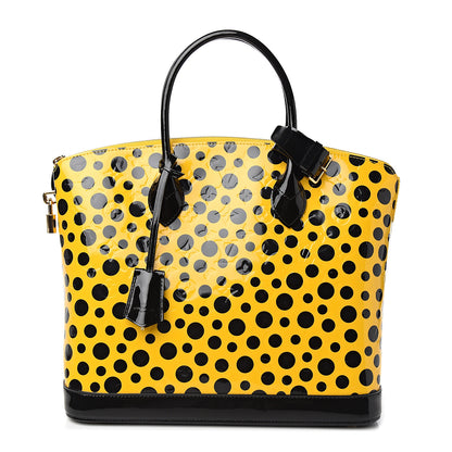 Louis Vuitton Vernis Kusama Infinity Dots Lockit MM Yellow 1 of 9