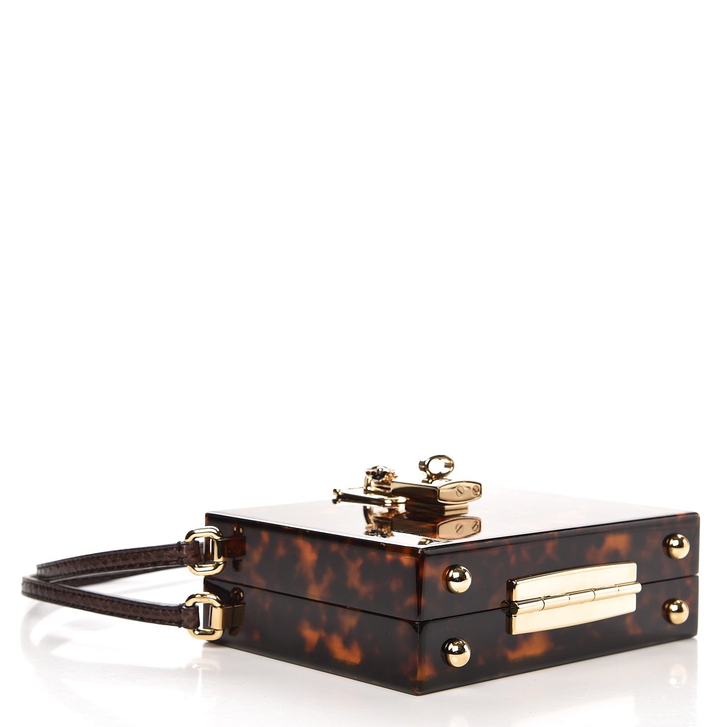 Plexiglass Tortoise Shell Effect Clutch Brown