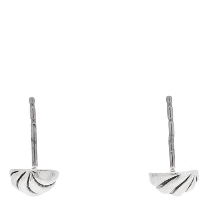 David Yurman Sterling Silver 8mm Sculpted Cable Stud Earrings 3 of 4