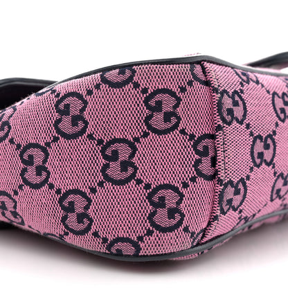 Gucci Monogram Multicolor Matelasse Diagonal Small GG Marmont Shoulder Bag Pink Blue 9 of 10