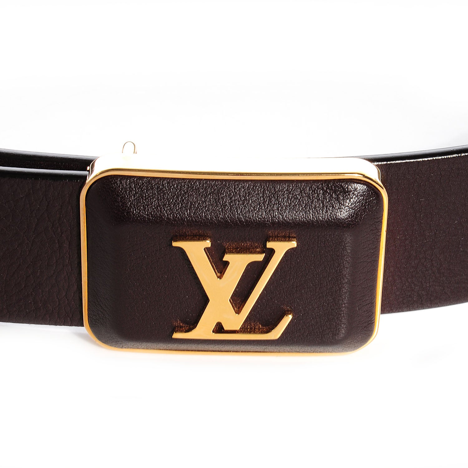 Louis Vuitton Ecrin Calfskin Belt 75 30 Burgundy 3 of 5