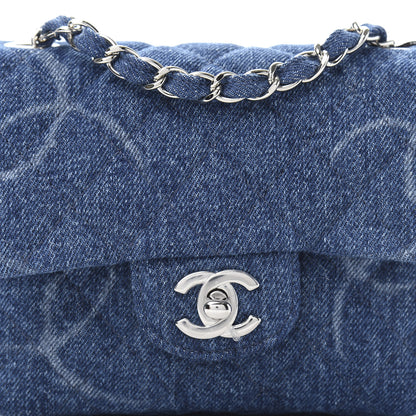 Chanel Denim CC Quilted Mini Square Flap Blue 10 of 11